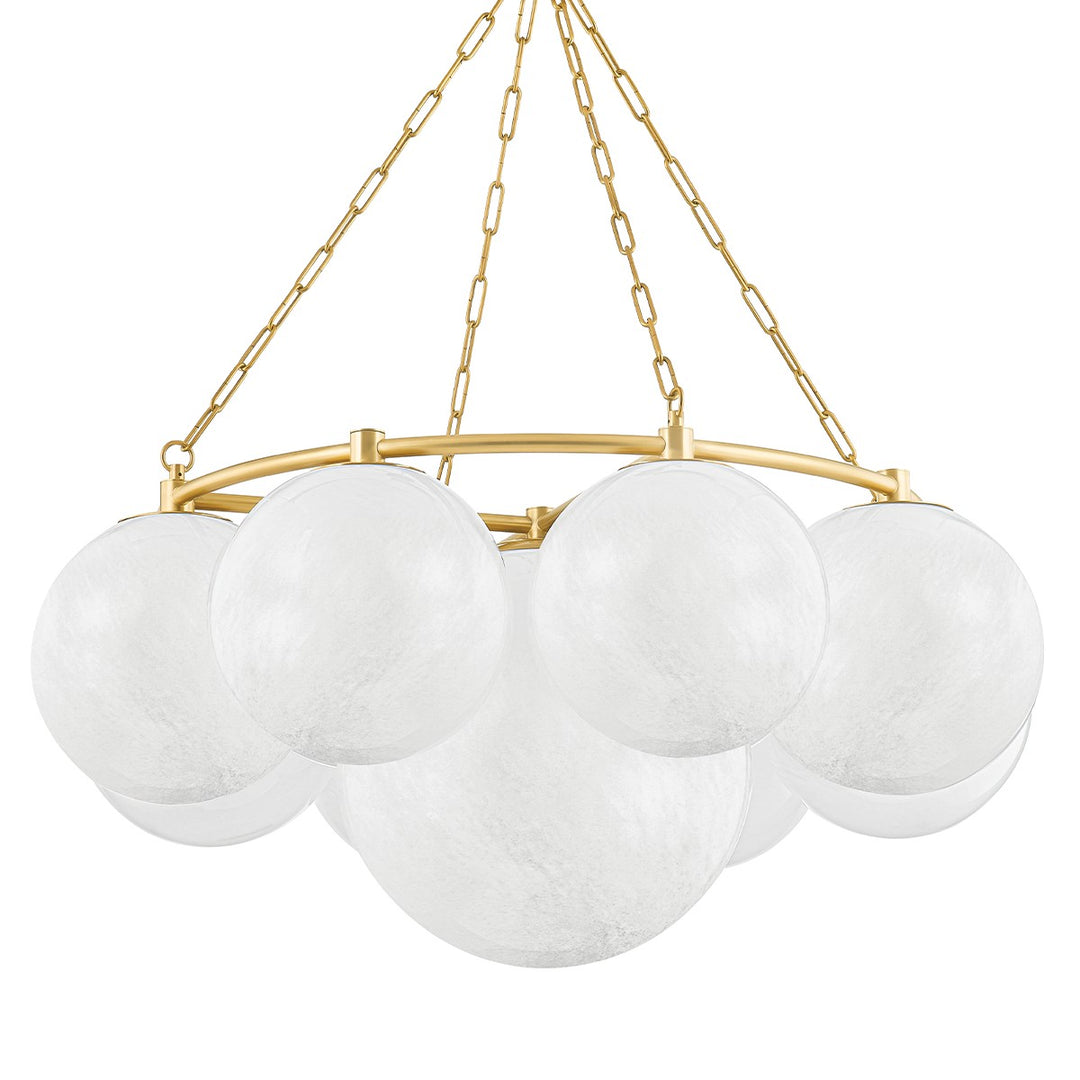 Thornwood Nine Light Chandelier in Aged Brass - available from The Lighting Shoppe, trusted by Canadian homeowners