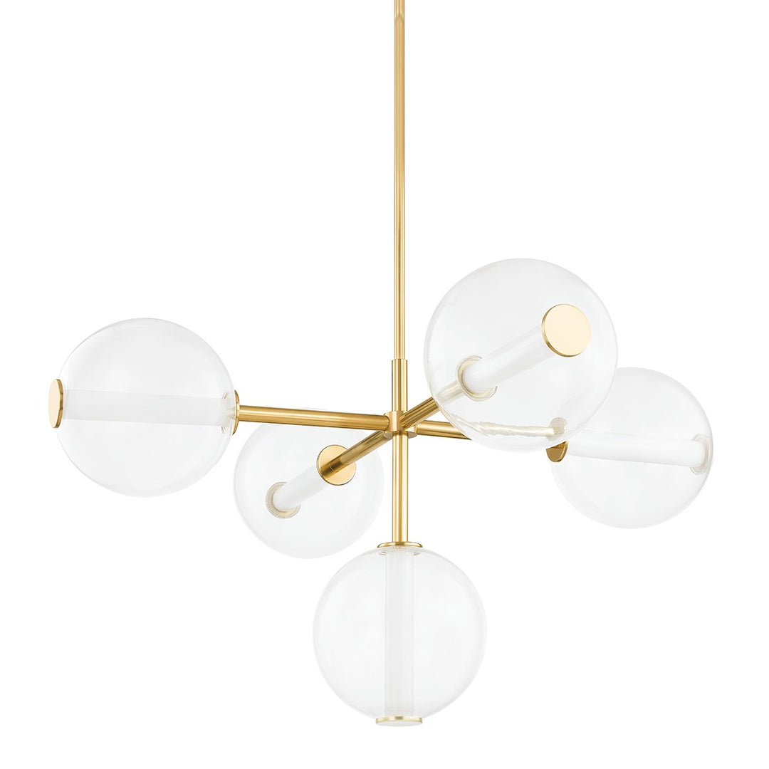 Richford LED Chandelier in Aged Brass - available from The Lighting Shoppe, trusted by Canadian homeowners