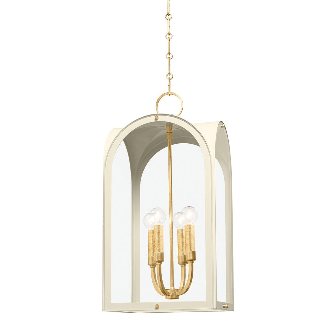 Hudson Valley Canada - 6613-VGL/SSD - Four Light Lantern - Lincroft - Vintage Gold Leaf
