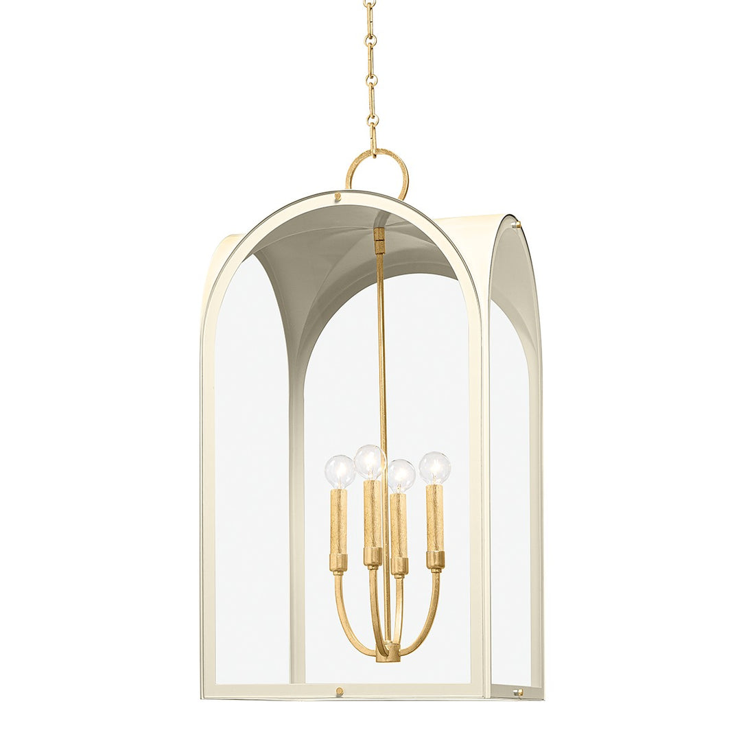 Hudson Valley Canada - 6618-VGL/SSD - Four Light Lantern - Lincroft - Vintage Gold Leaf