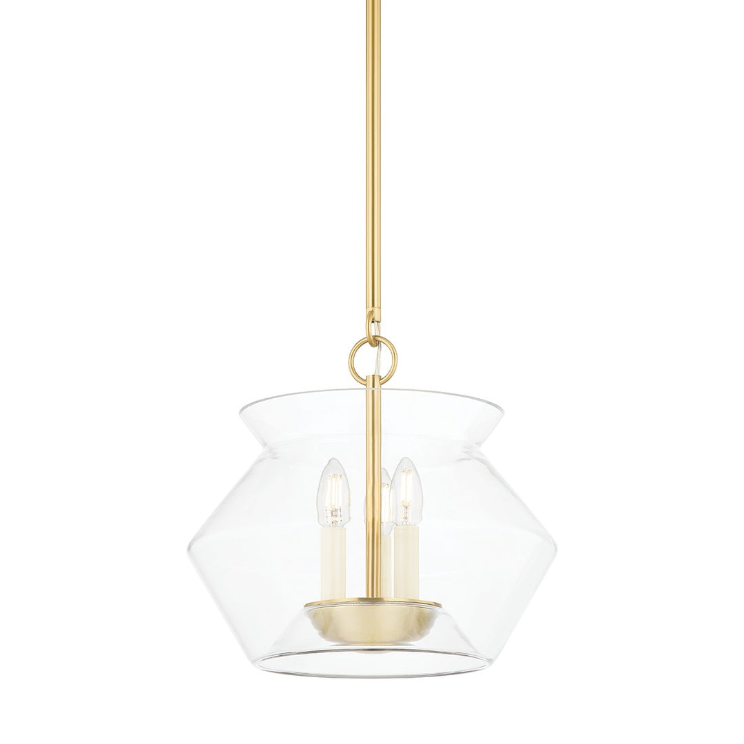 Hudson Valley Canada - 8115-AGB - Three Light Lantern - Edmonton - Aged Brass