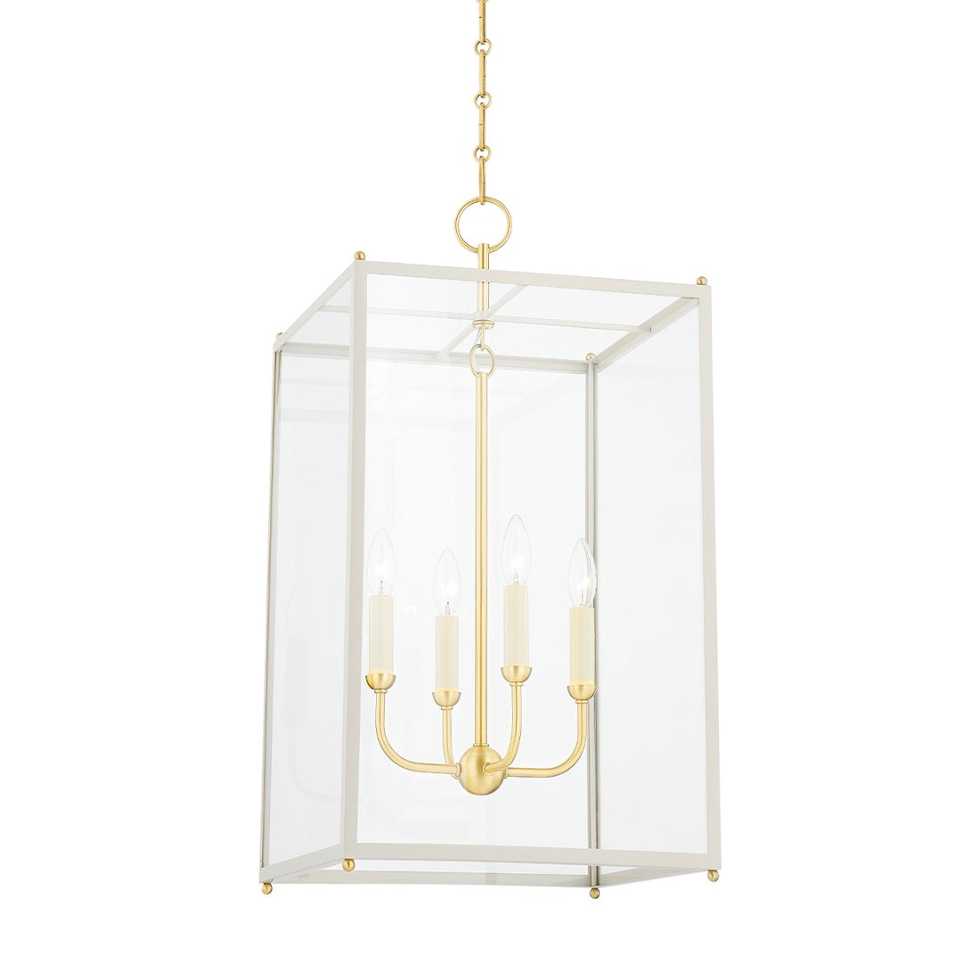 Hudson Valley Canada - MDS1201-AGB/OW - Four Light Lantern - Chaselton - Aged Brass