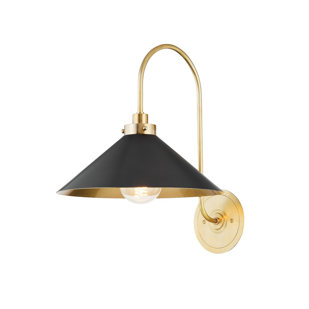 Hudson Valley Canada - MDS1400-AGB/DB - One Light Wall Sconce - Clivedon - Aged Brass