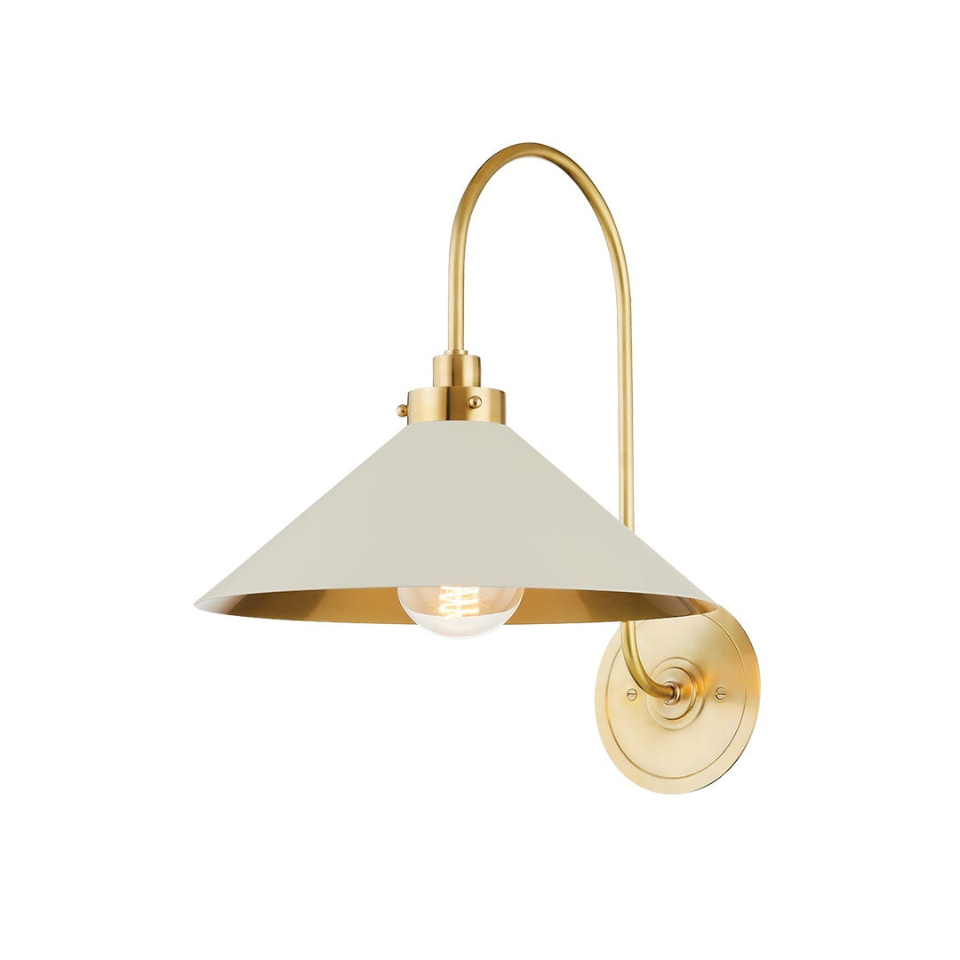 Hudson Valley Canada - MDS1400-AGB/OW - One Light Wall Sconce - Clivedon - Aged Brass