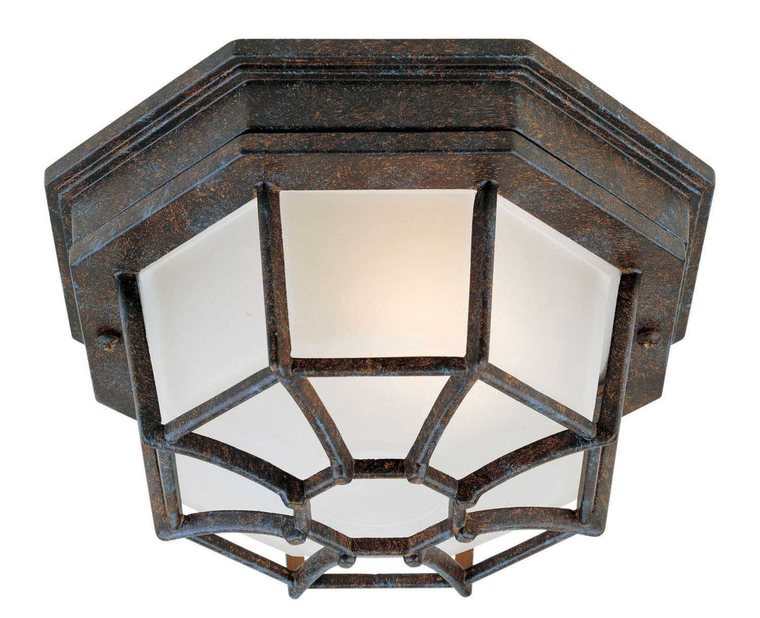 Exterior Collections One Light Flush Mount in Rustic Bronze Savoy House