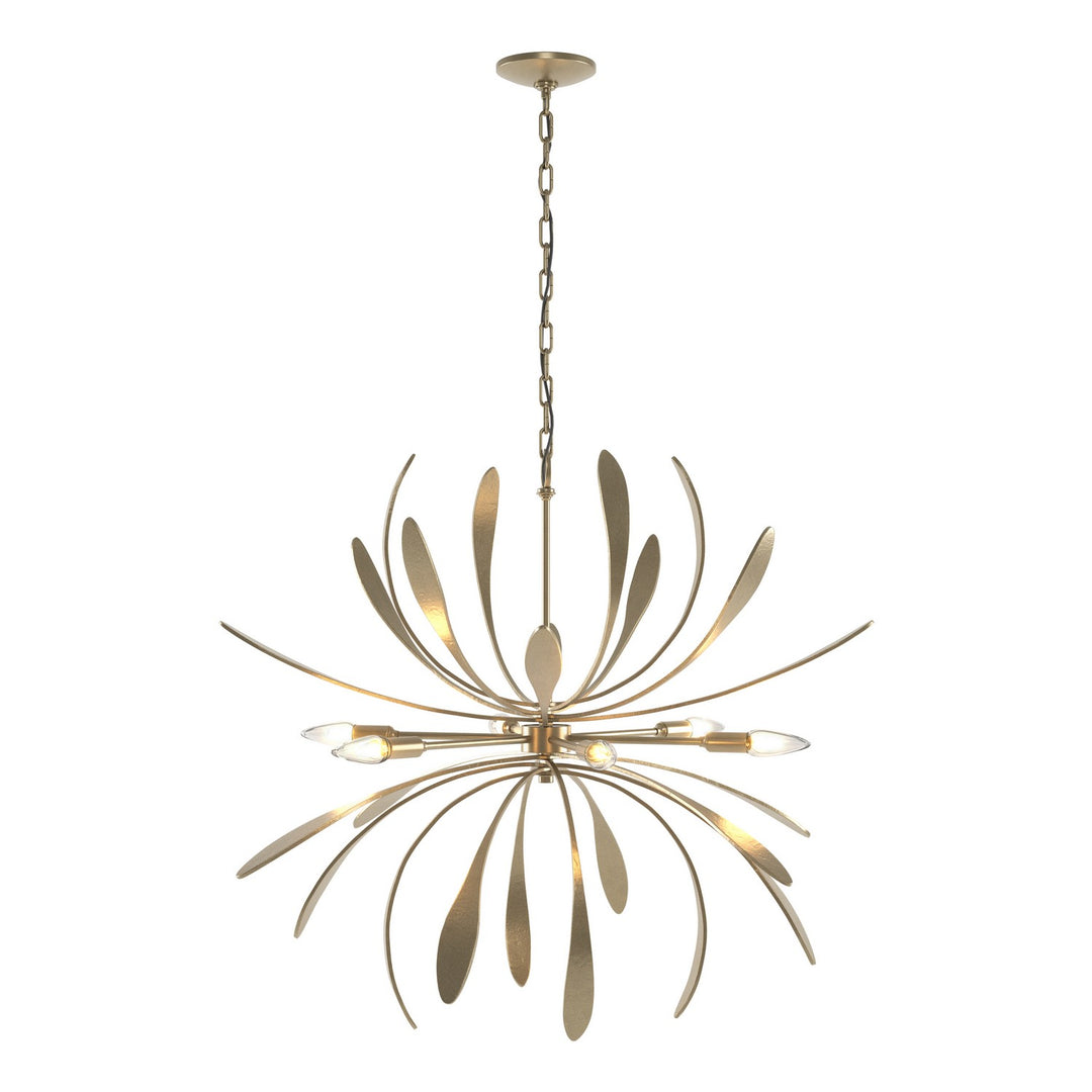 Hubbardton Forge Canada - 104350-SKT-84 - Six Light Chandelier - Dahlia - Soft Gold