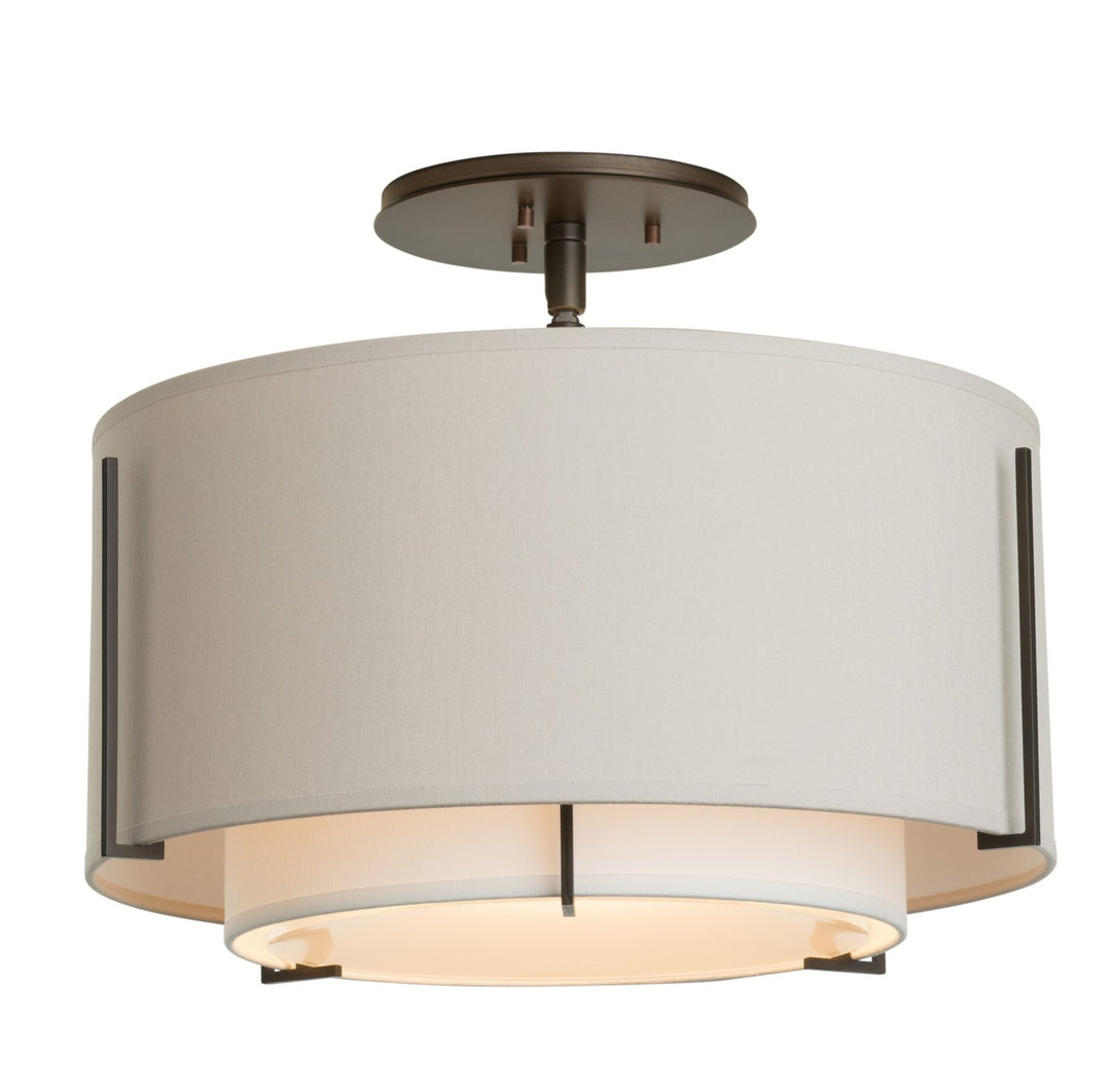 Hubbardton Forge Canada - 126501-SKT-07-SF1099-SE1590 - One Light Semi-Flush Mount - Exos - Dark Smoke