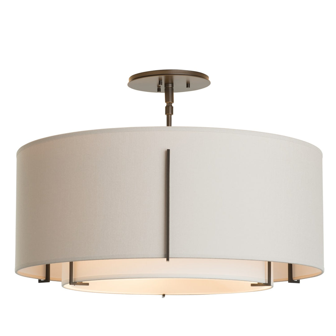 Exos Three Light Semi-Flush Mount in Dark Smoke - available from The Lighting Shoppe, trusted by Canadian homeowners