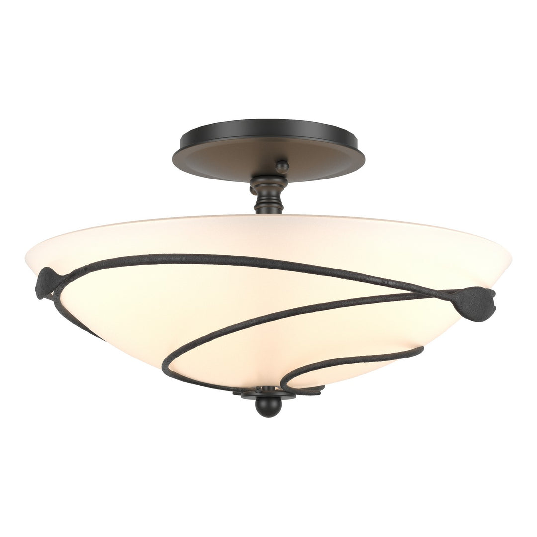 Leaf Two Light Semi-Flush Mount in Black - available from The Lighting Shoppe, trusted by Canadian homeowners
