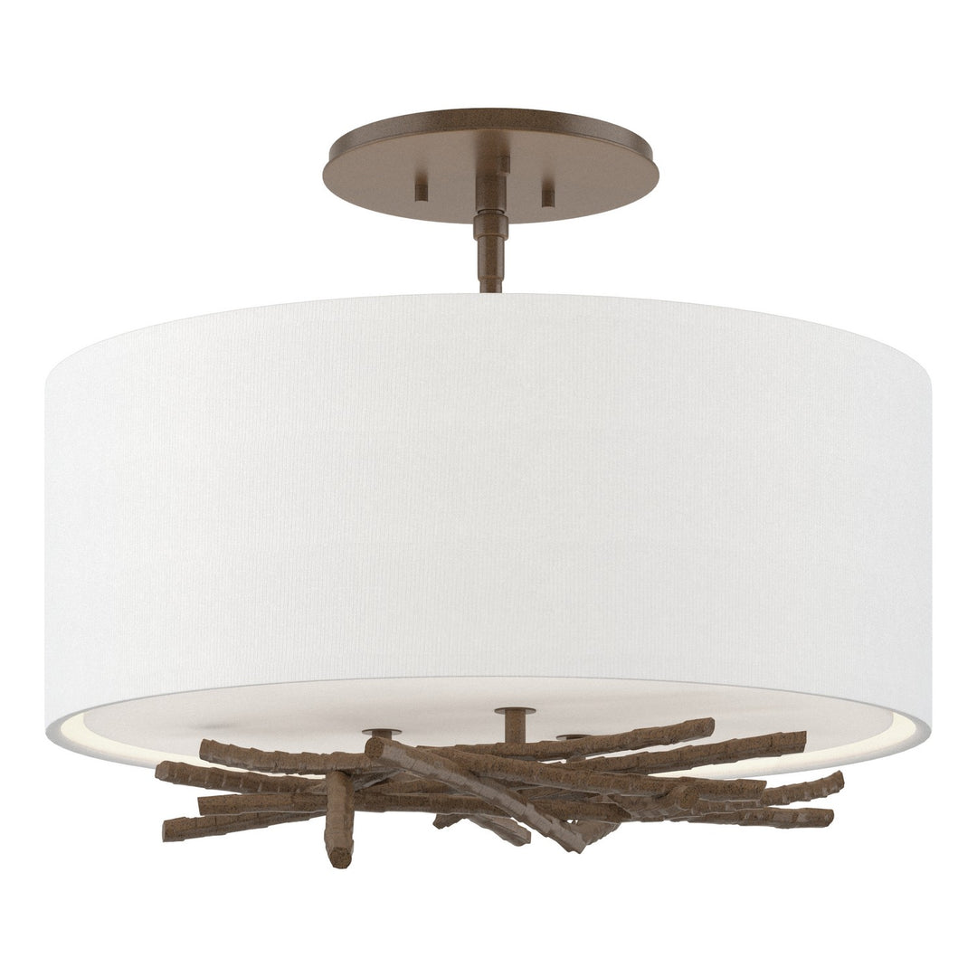 Hubbardton Forge Canada - 127660-SKT-05-SF1505 - Three Light Semi-Flush Mount - Brindille - Bronze