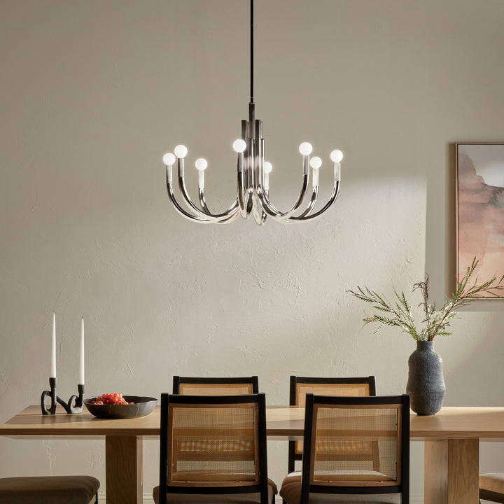 Kichler Canada - 52550PN - Eight Light Chandelier - Odensa - Polished Nickel