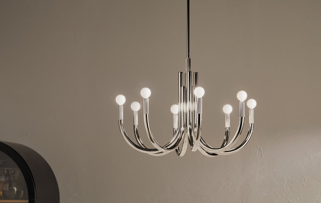 Kichler Canada - 52550PN - Eight Light Chandelier - Odensa - Polished Nickel