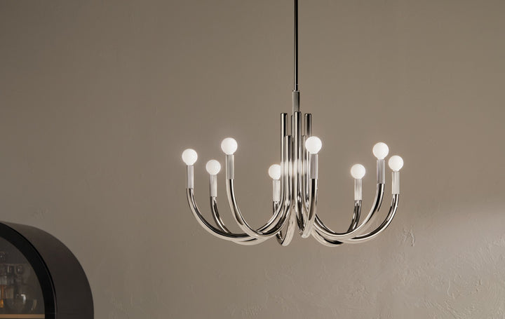 Kichler Canada - 52550PN - Eight Light Chandelier - Odensa - Polished Nickel