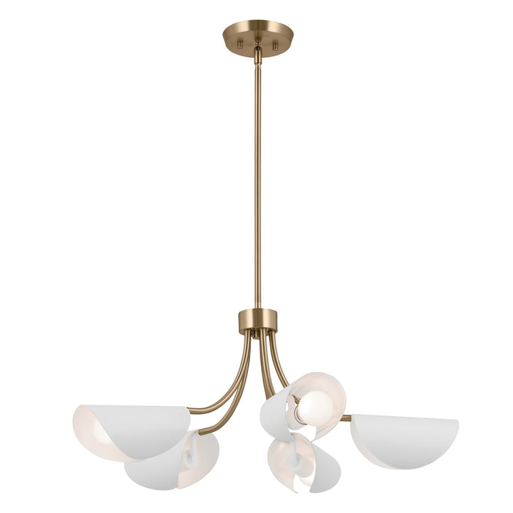 Kichler Canada - 52558CPZWH - Five Light Chandelier/Semi Flush - Arcus - Champagne Bronze