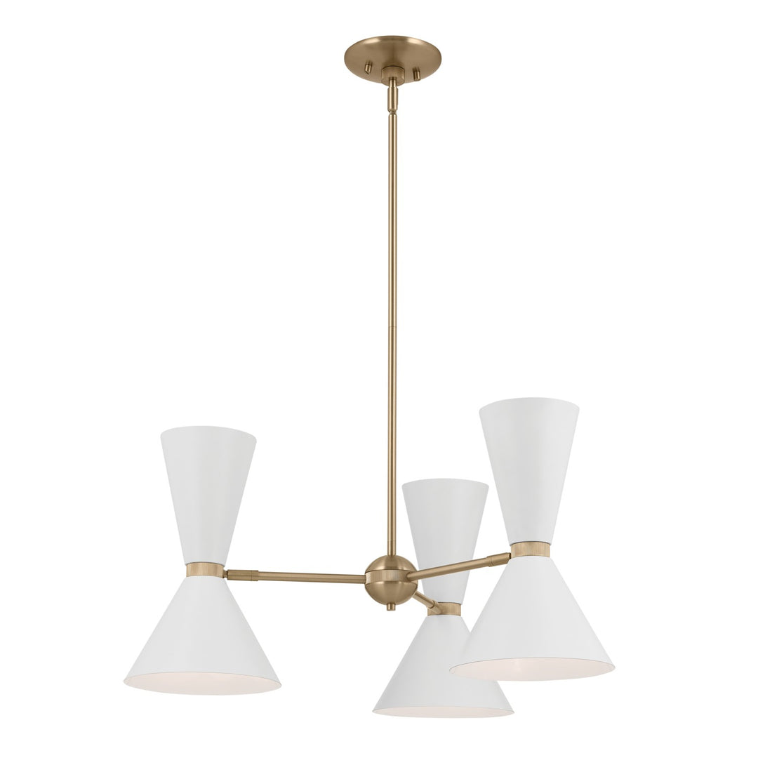 Kichler Canada - 52565CPZWH - Six Light Chandelier - Phix - Champagne Bronze
