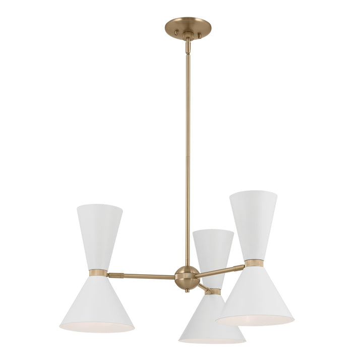 Kichler Canada - 52565CPZWH - Six Light Chandelier - Phix - Champagne Bronze