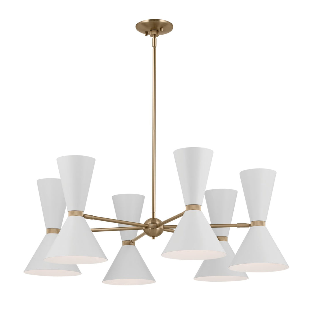 Kichler Canada - 52566CPZWH - 12 Light Chandelier - Phix - Champagne Bronze