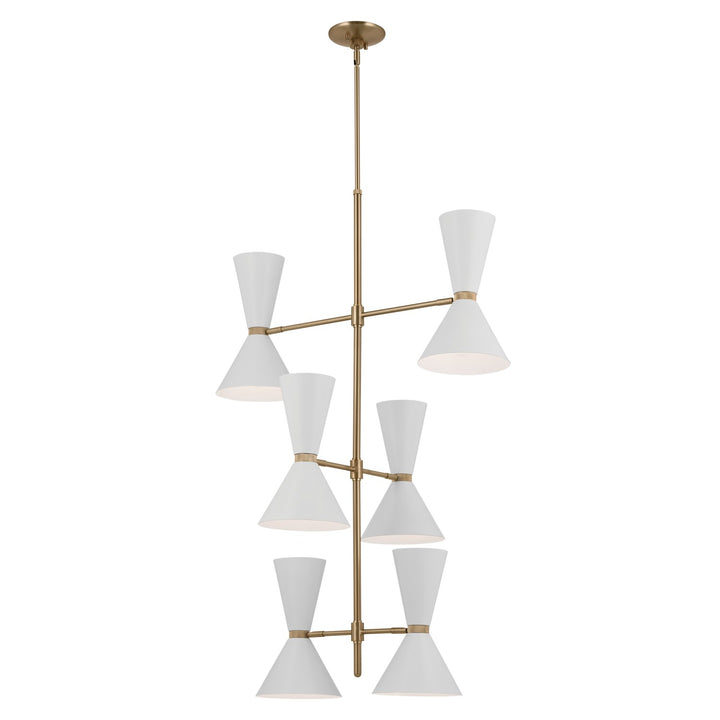 Kichler Canada - 52568CPZWH - 12 Light Foyer Chandelier - Phix - Champagne Bronze