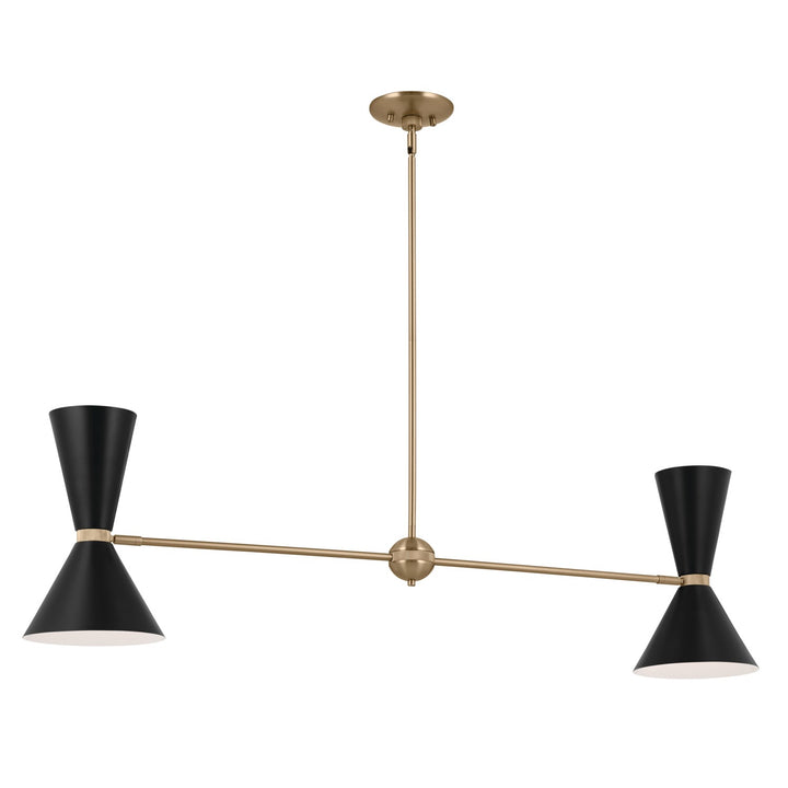 Kichler Canada - 52569CPZBK - Four Light Linear Chandelier - Phix - Champagne Bronze