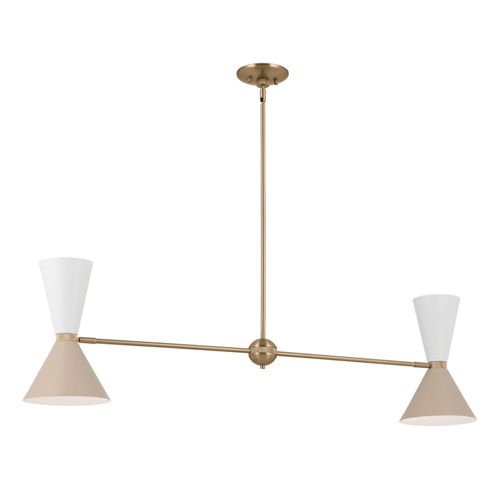 Kichler Canada - 52569CPZGRG - Four Light Linear Chandelier - Phix - Champagne Bronze