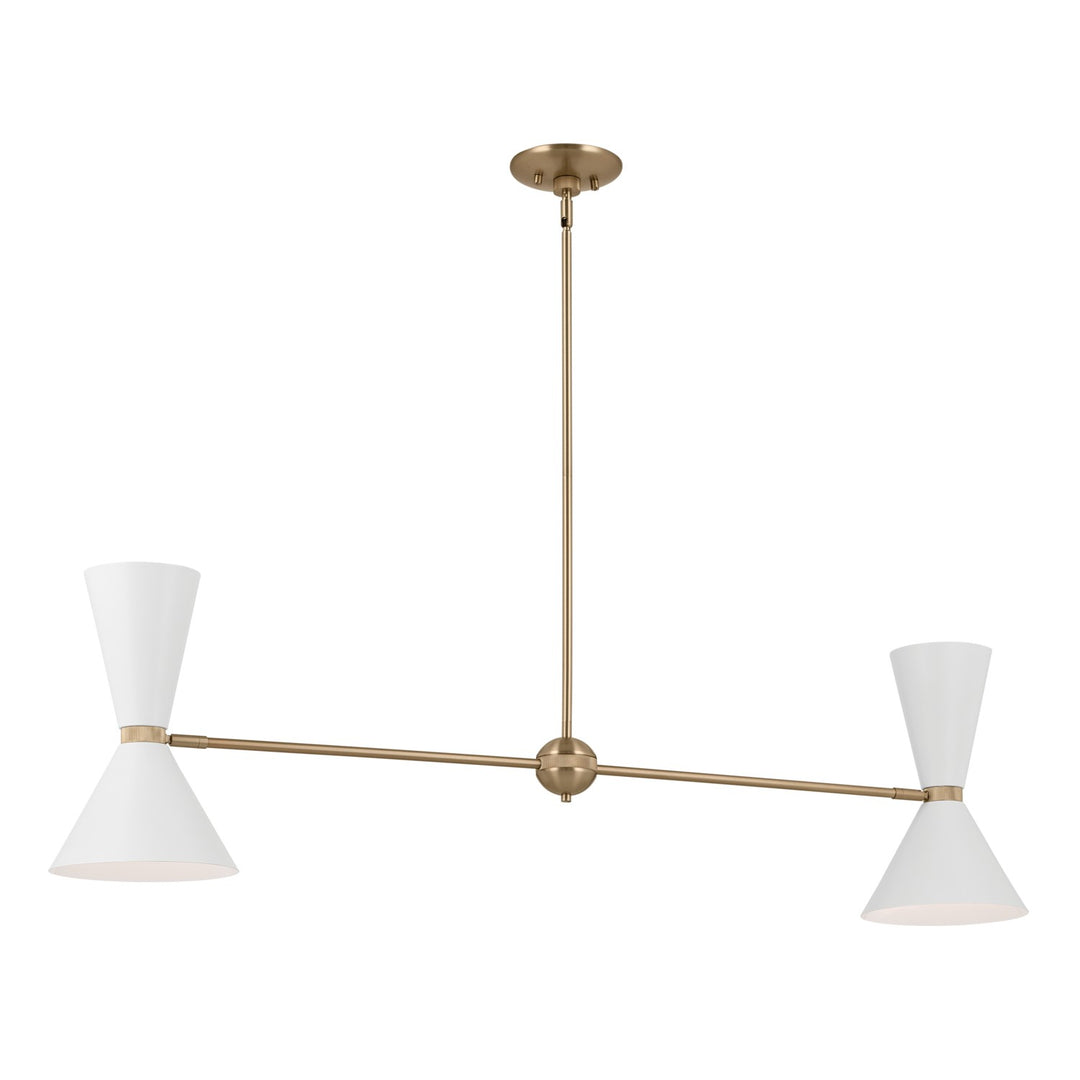 Kichler Canada - 52569CPZWH - Four Light Linear Chandelier - Phix - Champagne Bronze