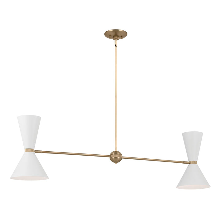 Kichler Canada - 52569CPZWH - Four Light Linear Chandelier - Phix - Champagne Bronze
