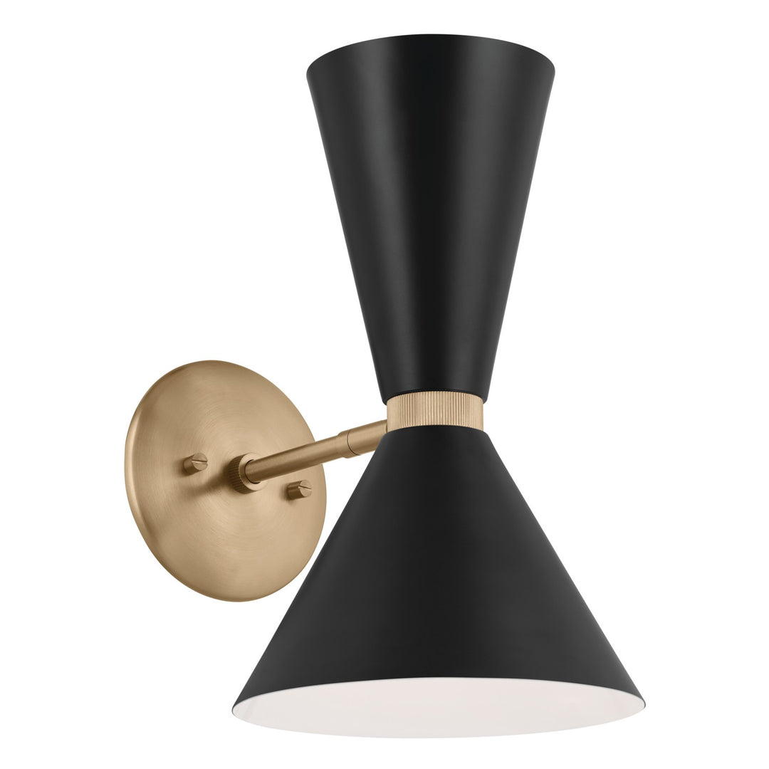 Phix Two Light Wall Sconce in Champagne Bronze