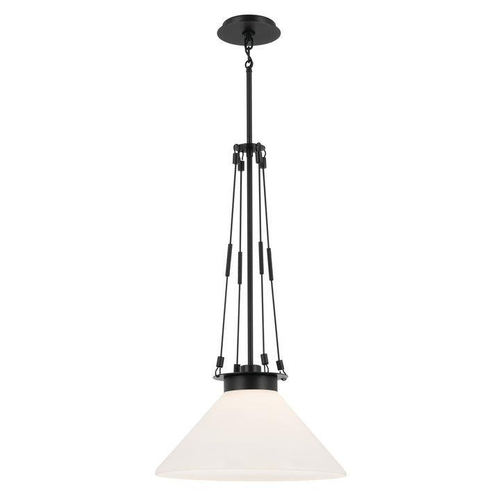 Kichler Canada - 52581BK - One Light Pendant - Albers - Black