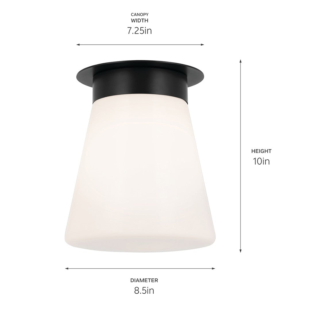 Kichler Canada - 52585BK - One Light Flush Mount - Albers - Black
