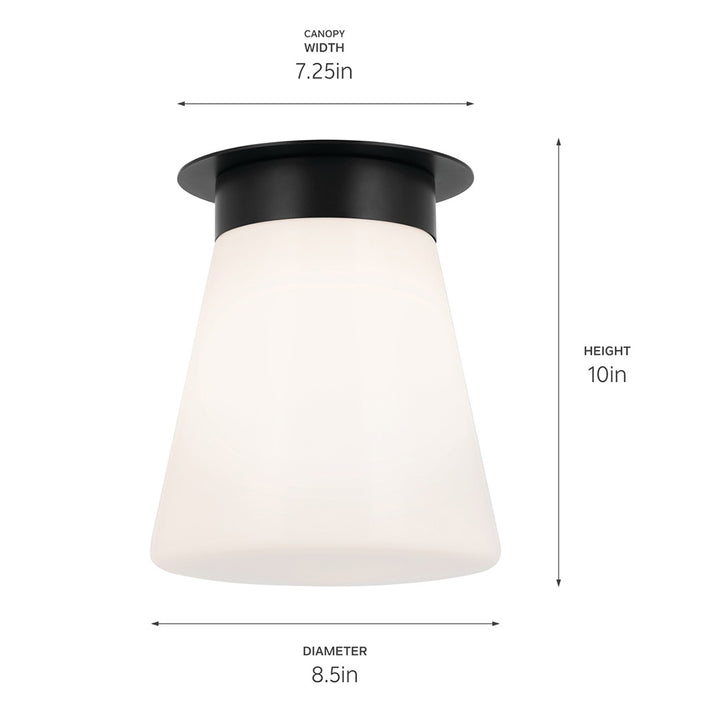 Kichler Canada - 52585BK - One Light Flush Mount - Albers - Black