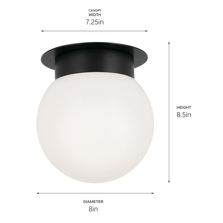 Kichler Canada - 52586BK - One Light Flush Mount - Albers - Black