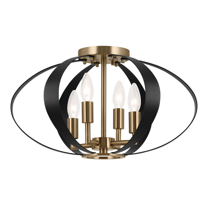 Kichler Canada - 52588CPZ - Four Light Flush Mount - Cecil - Champagne Bronze