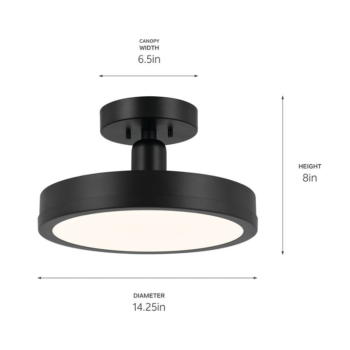 Kichler Canada - 52589BK - LED Semi Flush Mount - Riu - Black