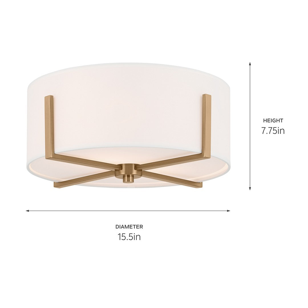 Kichler Canada - 52593CPZ - Two Light Flush Mount - Malen - Champagne Bronze