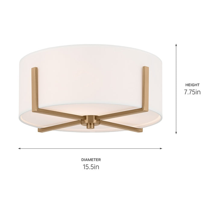 Kichler Canada - 52593CPZ - Two Light Flush Mount - Malen - Champagne Bronze