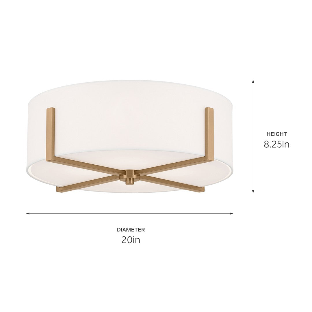 Kichler Canada - 52594CPZ - Four Light Flush Mount - Malen - Champagne Bronze