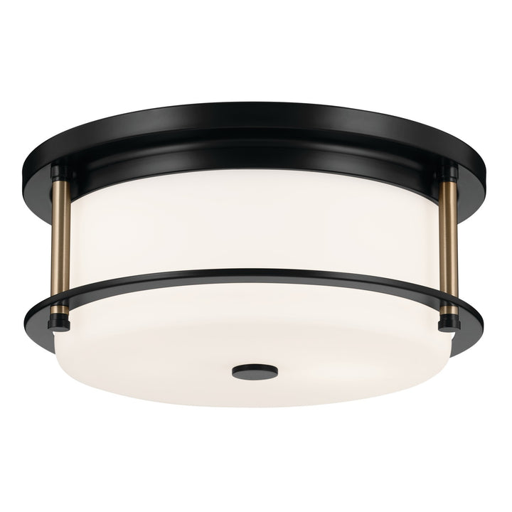 Kichler Canada - 52595BKCPZ - Two Light Flush Mount - Brit - Black