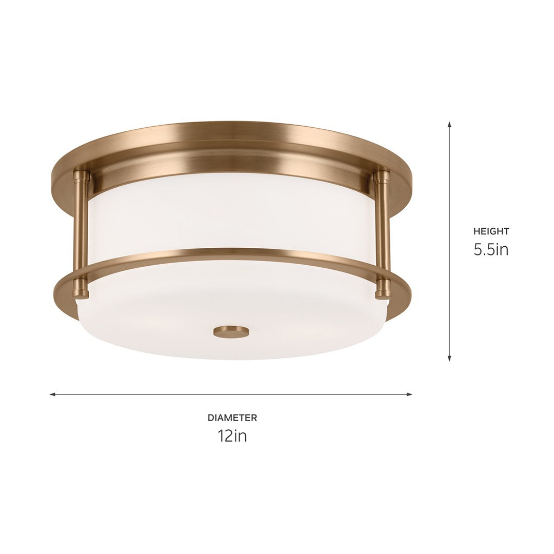 Kichler Canada - 52595CPZ - Two Light Flush Mount - Brit - Champagne Bronze
