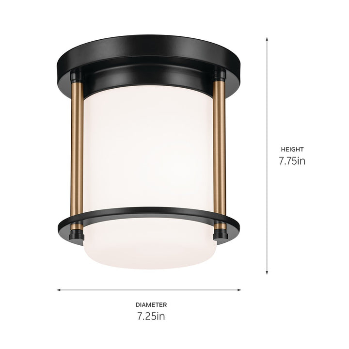 Kichler Canada - 52596BKCPZ - One Light Flush Mount - Brit - Black