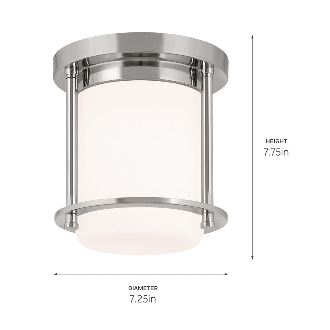Kichler Canada - 52596PN - One Light Flush Mount - Brit - Polished Nickel