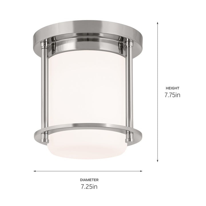 Kichler Canada - 52596PN - One Light Flush Mount - Brit - Polished Nickel