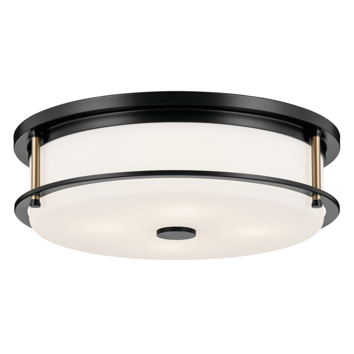 Kichler Canada - 52597BKCPZ - Four Light Flush Mount - Brit - Black
