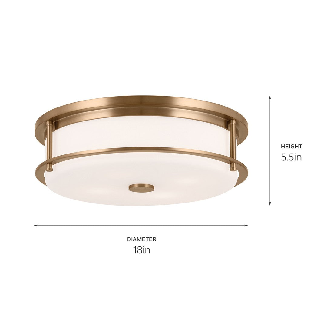 Kichler Canada - 52597CPZ - Four Light Flush Mount - Brit - Champagne Bronze