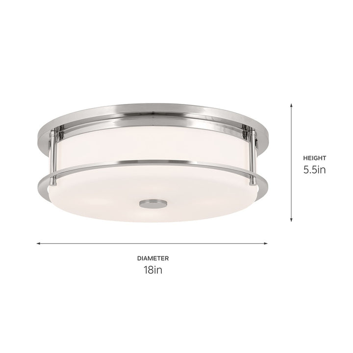 Kichler Canada - 52597PN - Four Light Flush Mount - Brit - Polished Nickel