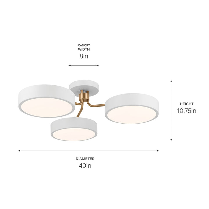 Kichler Canada - 52604WHCPZ - LED Semi Flush Mount - Sago - White