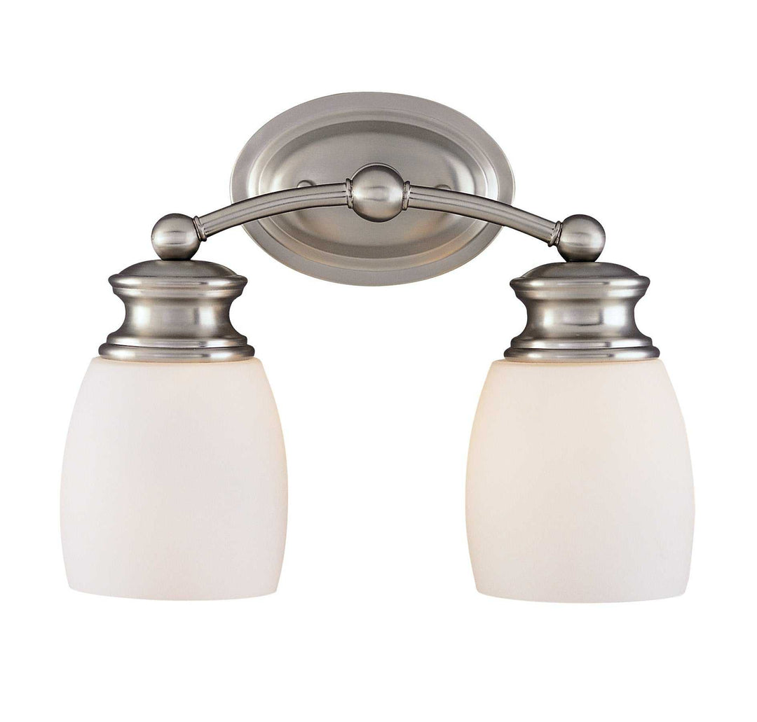 Elise Two Light Bath Bar in Satin Nickel Savoy House