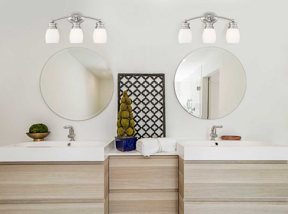 Elise Three Light Bath Bar in Satin Nickel Savoy House