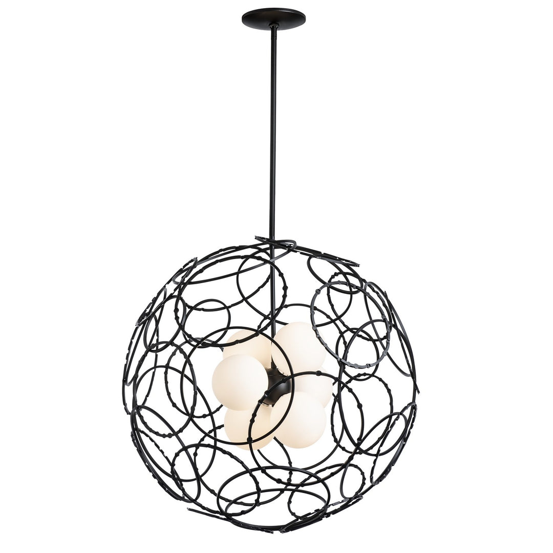 Hubbardton Forge Canada - 131602-SKT-MULT-10-GG0677 - Six Light Pendant - Olympus - Black
