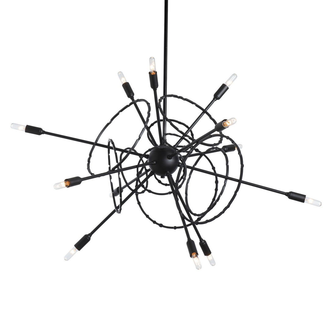 Hubbardton Forge Canada - 131604-SKT-MULT-10 - 12 Light Pendant - Olympus - Black