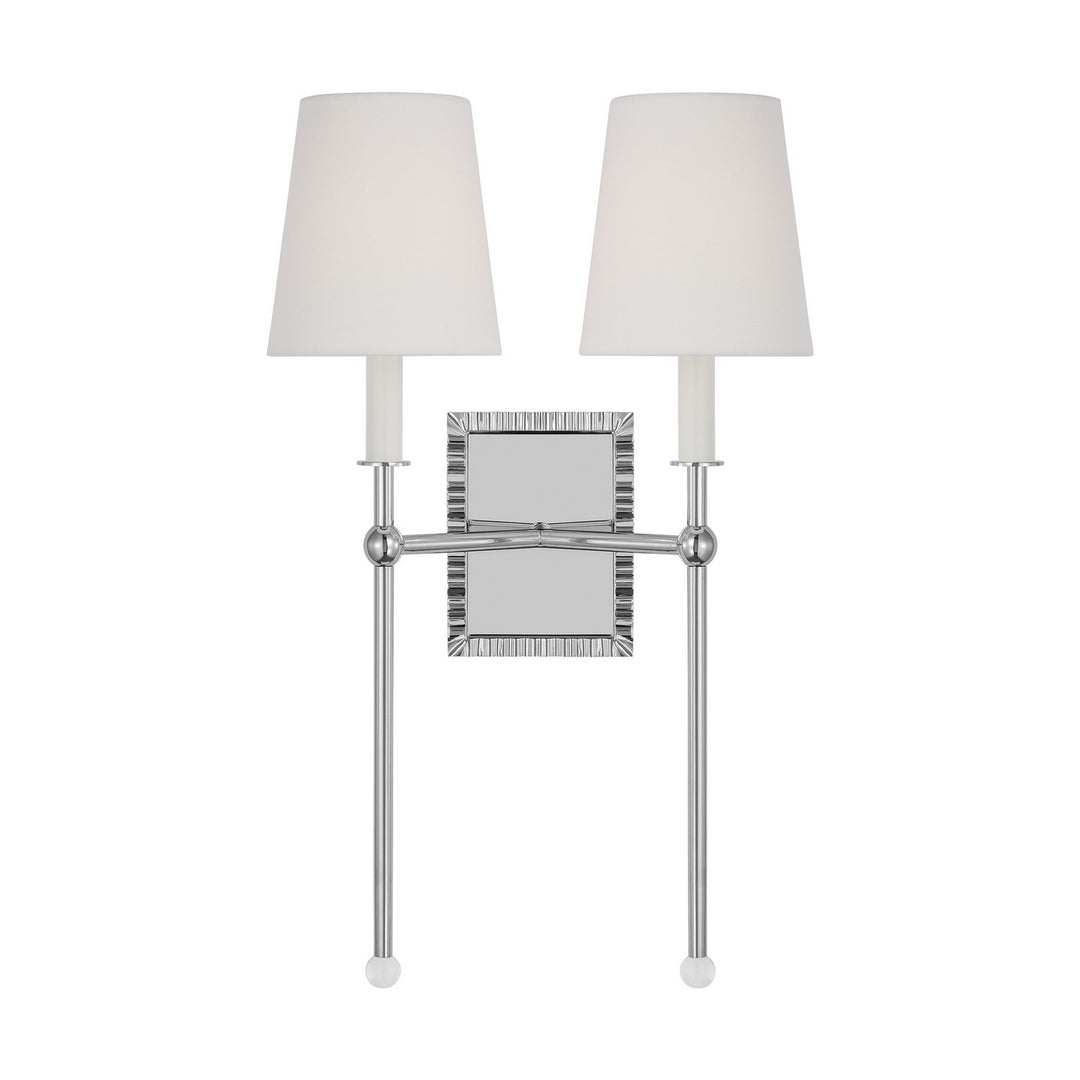 Baxley Two Light Wall Sconce in Polished Nickel - available from The Lighting Shoppe, trusted by Canadian homeowners